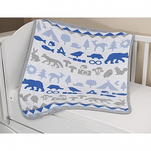 Плед-покрывало вязанный UPS PUPS В лесу, 90*100 (акрил, U14-10-118)